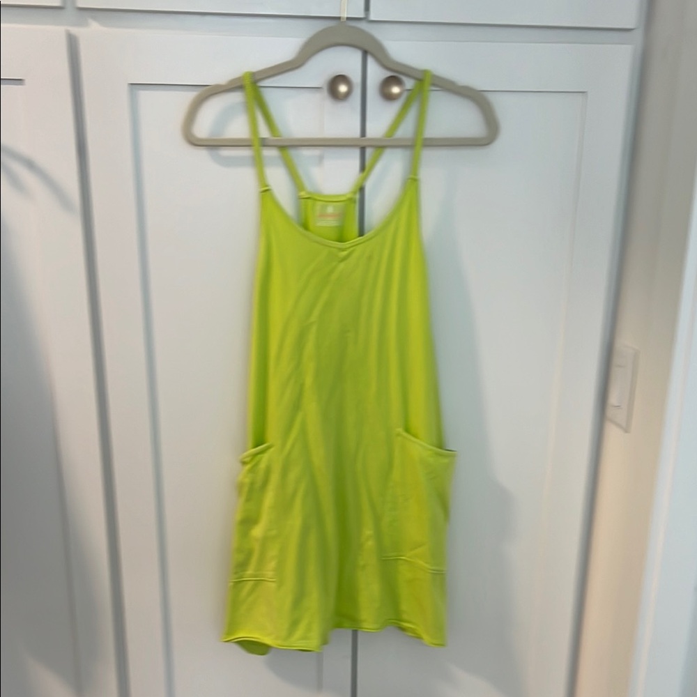 Free People bright green romper